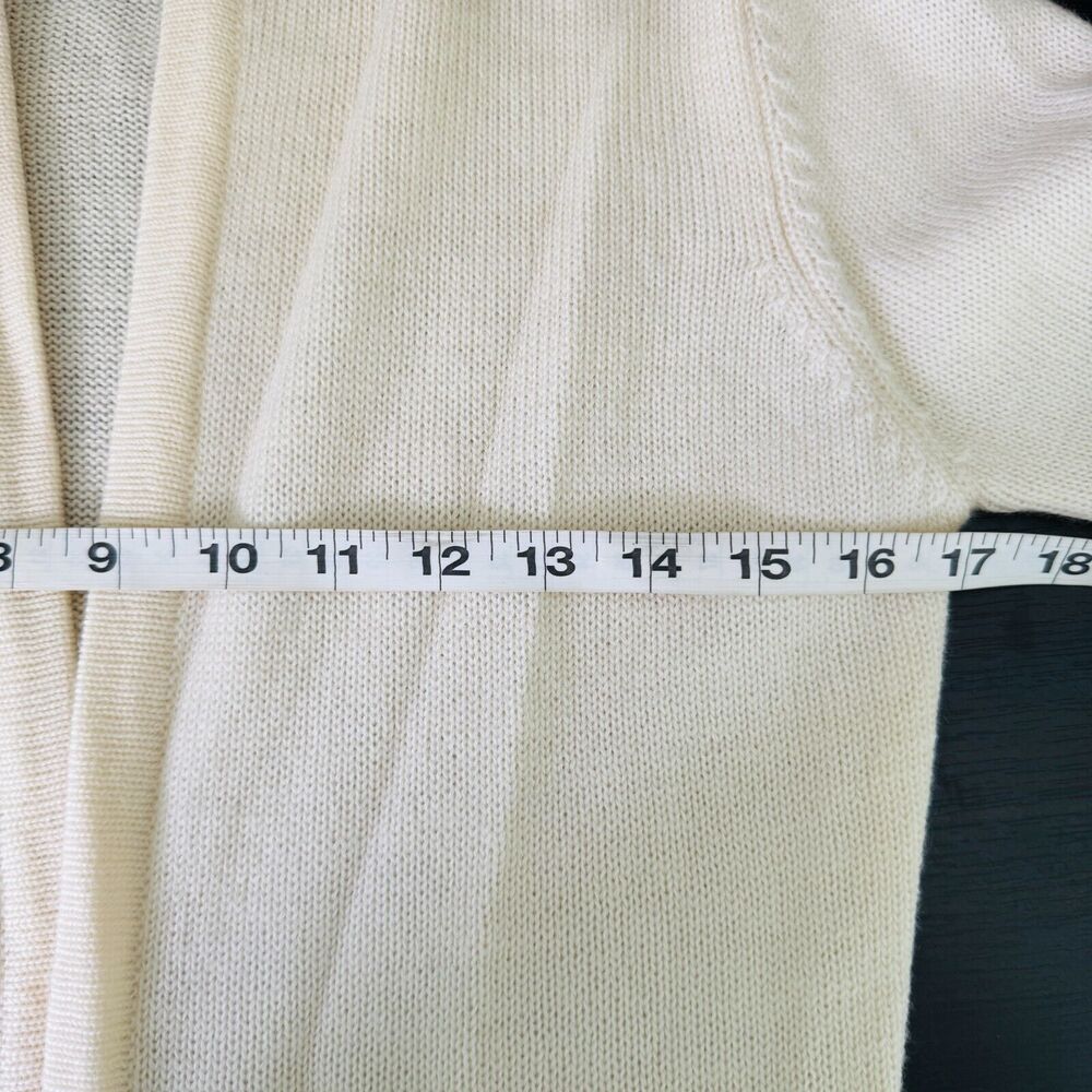 Sky Brand Cardigan Womens Small Wool Butterfly Trim Knit Belted Sweater Y2K NEW - Picture 10 of 12